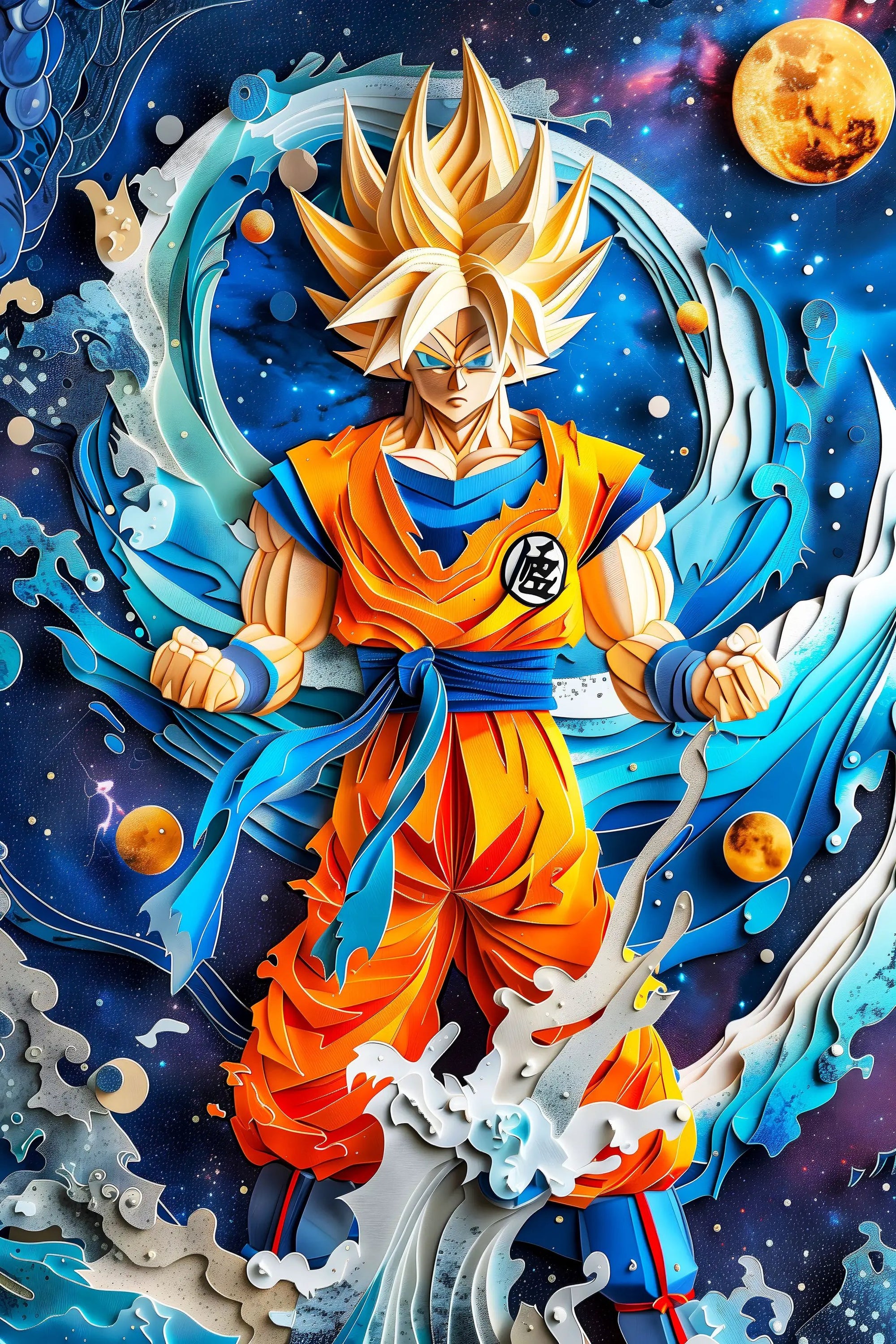 Digital product cover featuring Son Goku's epic transformation from Dragon Ball Z by Infinite Visibility.