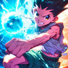 Vibrant digital download of dynamic action art featuring a spirited protagonist by Infinite Visibility.