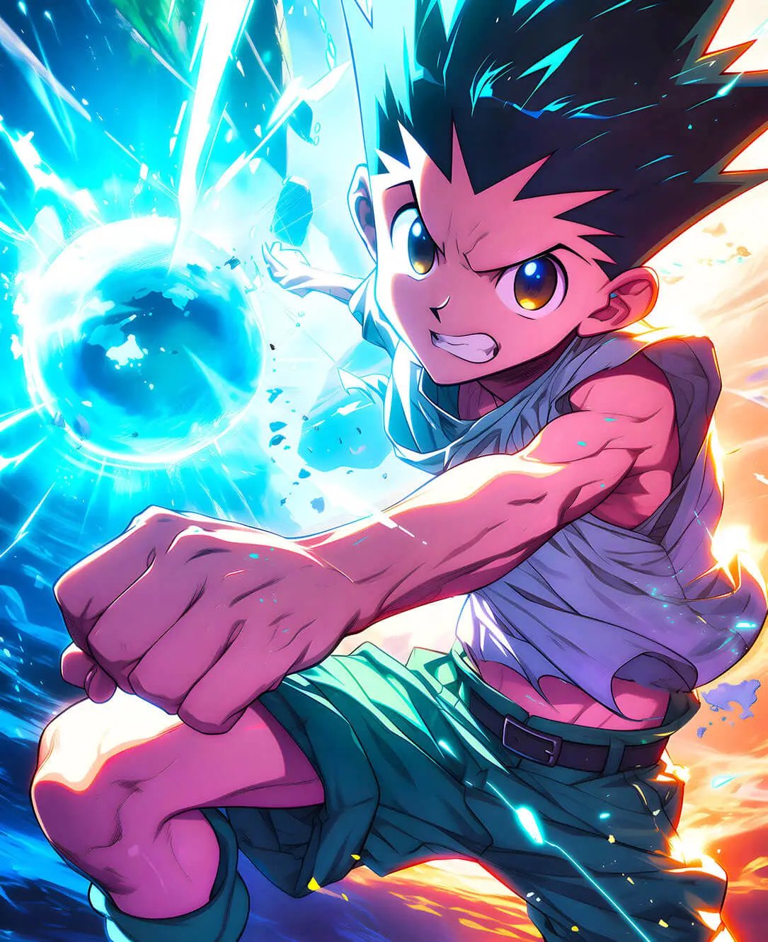 Vibrant digital download of dynamic action art featuring a spirited protagonist by Infinite Visibility.