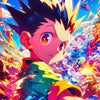 Digital artwork of Gon Freecss from Hunter x Hunter by Infinite Visibility, featuring dynamic and vibrant anime-inspired design.