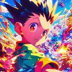 Digital artwork of Gon Freecss from Hunter x Hunter by Infinite Visibility, featuring dynamic and vibrant anime-inspired design.