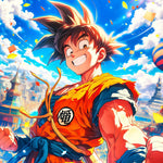 Digital product cover for Goku Unleashed: The Saiyan's Power by Infinite Visibility, featuring a dynamic Goku illustration.