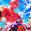 Digital art tribute of Majin Buu from Dragon Ball Z, showcasing vibrant colors and chaotic energy in a dynamic scene.