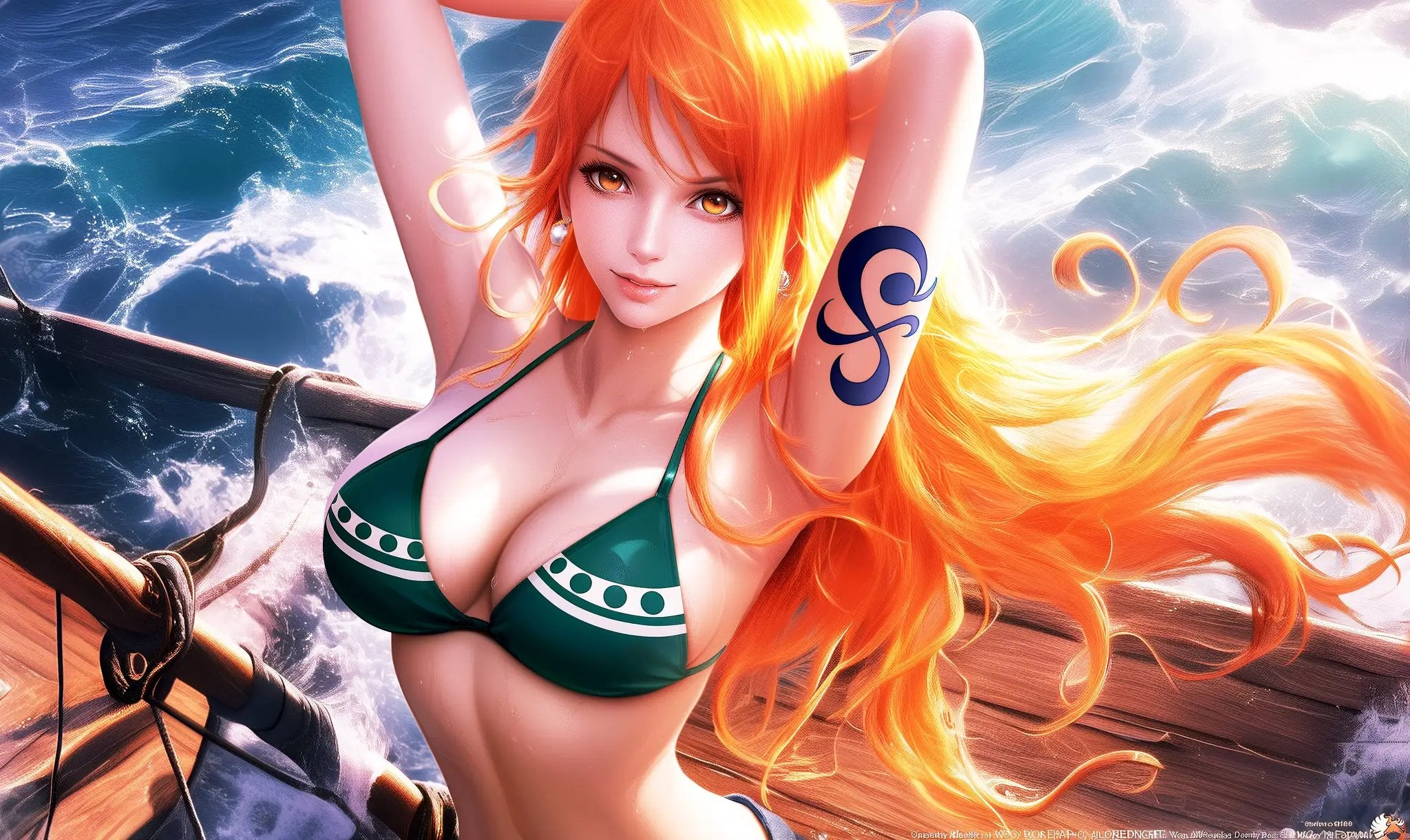 Digital product titled "Nami: The Navigator's Charm" by Infinite Visibility, featuring an elegant charm design.
