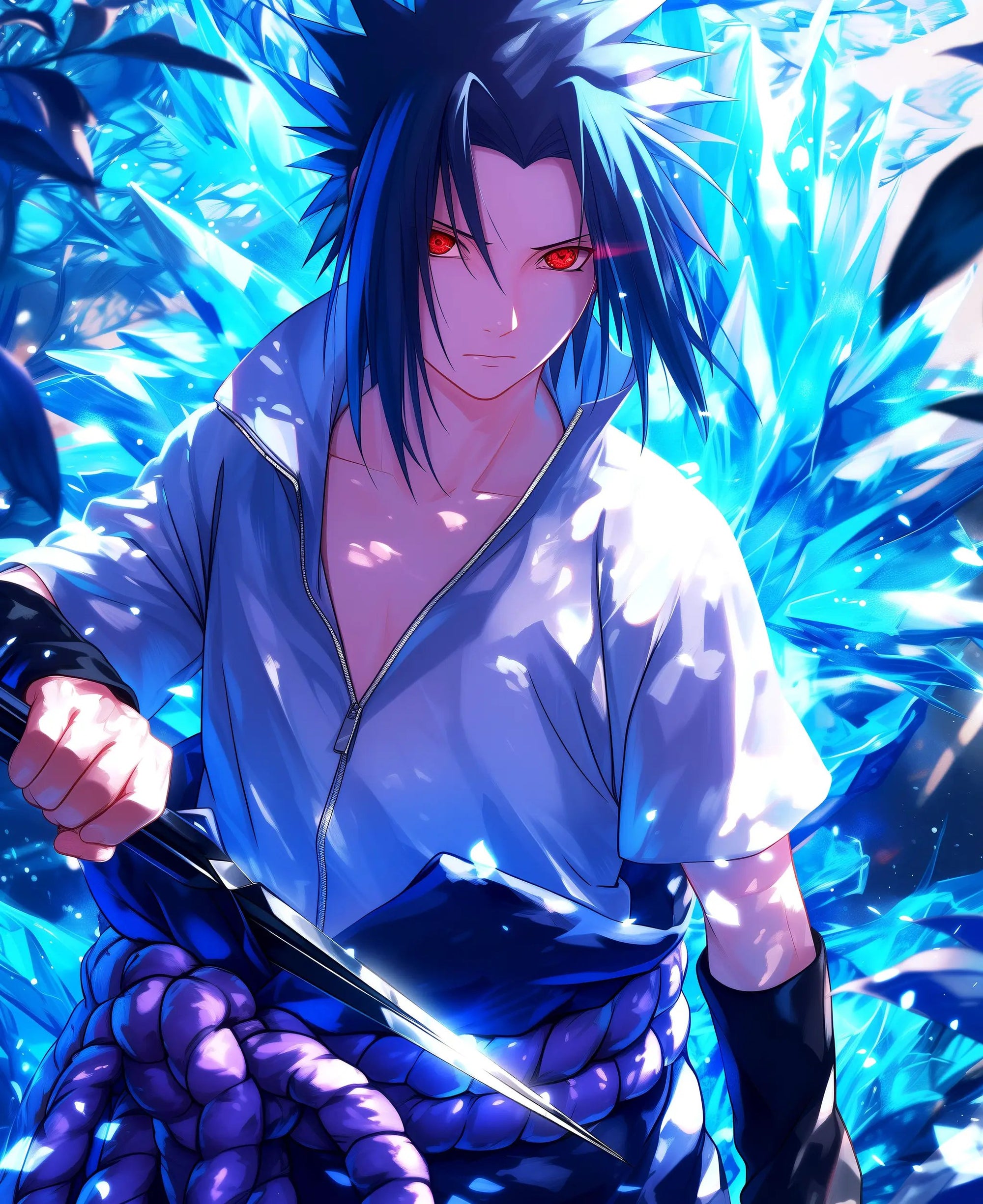 Digital product featuring Sasuke Uchiha's Sharingan from Infinite Visibility, showcasing his iconic eye in a dynamic pose.