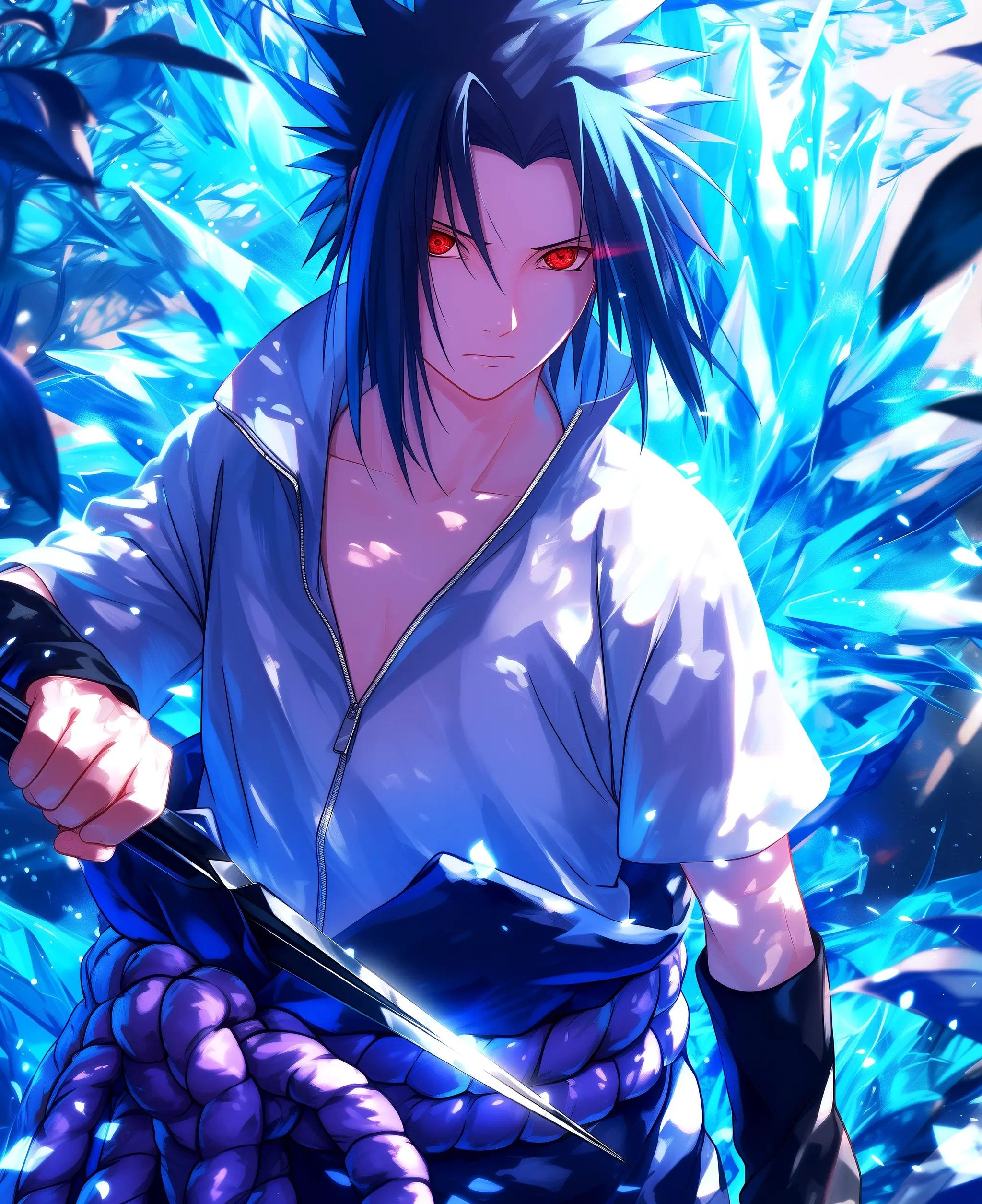 Digital product featuring Sasuke Uchiha's Sharingan from Infinite Visibility, showcasing his iconic eye in a dynamic pose.