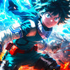 Digital art of Deku from My Hero Academia showcasing One For All power, available as a digital download by Infinite Visibility.