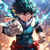 Digital download of Deku from My Hero Academia, showcasing his surge of power in vibrant hero artwork by Infinite Visibility.
