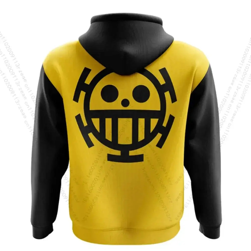 Infinite Visibility Trafalgar Law One Piece hoodie featuring a stylish Harajuku design, perfect for casual gym and streetwear.