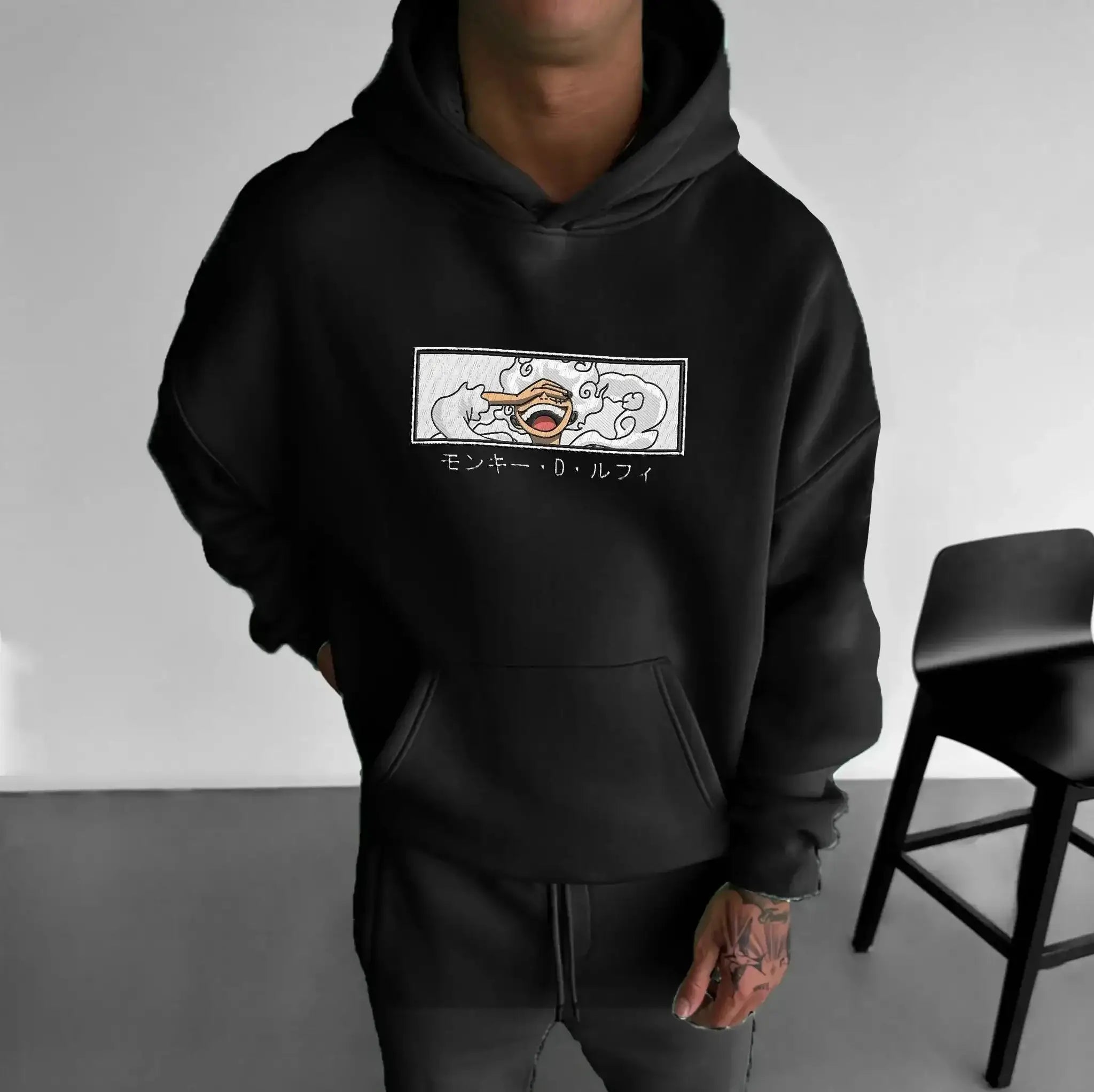 Casual Luffy One Piece hoodie by Infinite Visibility featuring summer cotton fabric and comfortable sweatshirt style.