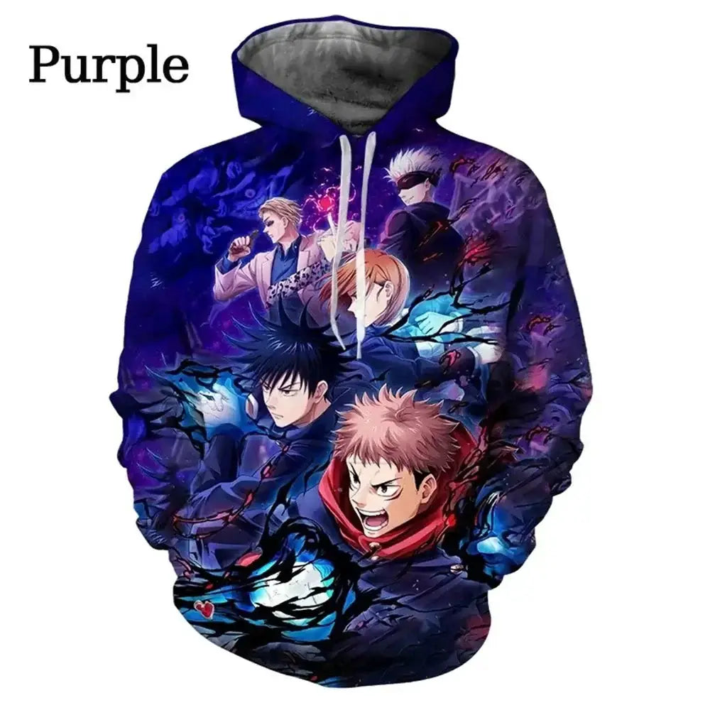 Satoru Gojo hoodie from Jujutsu Kaisen by Infinite Visibility, featuring manga-inspired design and comfortable sweatshirt style.