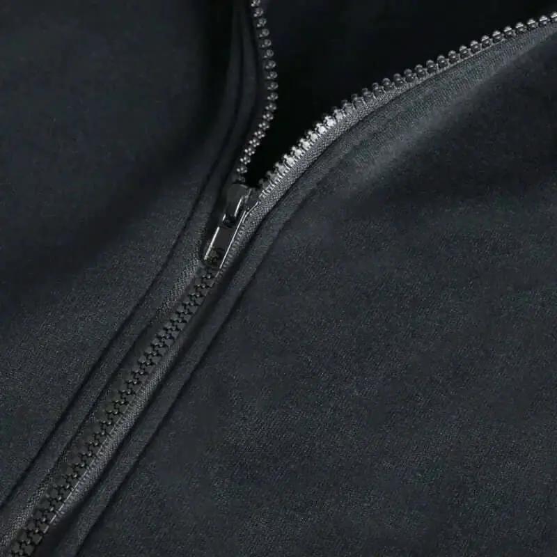 Infinite Visibility Solo Leveling graphic hoodie streetwear zip-up, black hoodie with character print and front zipper.