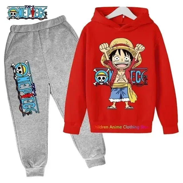 Kids' One Piece hoodie featuring Luffy design, Infinite Visibility pullover, comfortable and stylish for young fans.