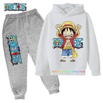 Kids' One Piece hoodie featuring Luffy design from Infinite Visibility, casual pullover with colorful character print.