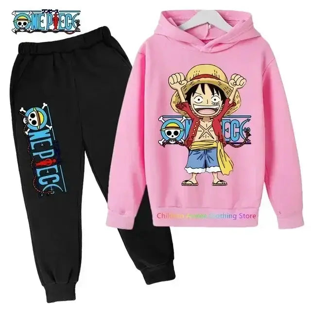 Kids' Luffy hoodie from Infinite Visibility featuring a one-piece design and pullover style, perfect for trendy children's fashion.