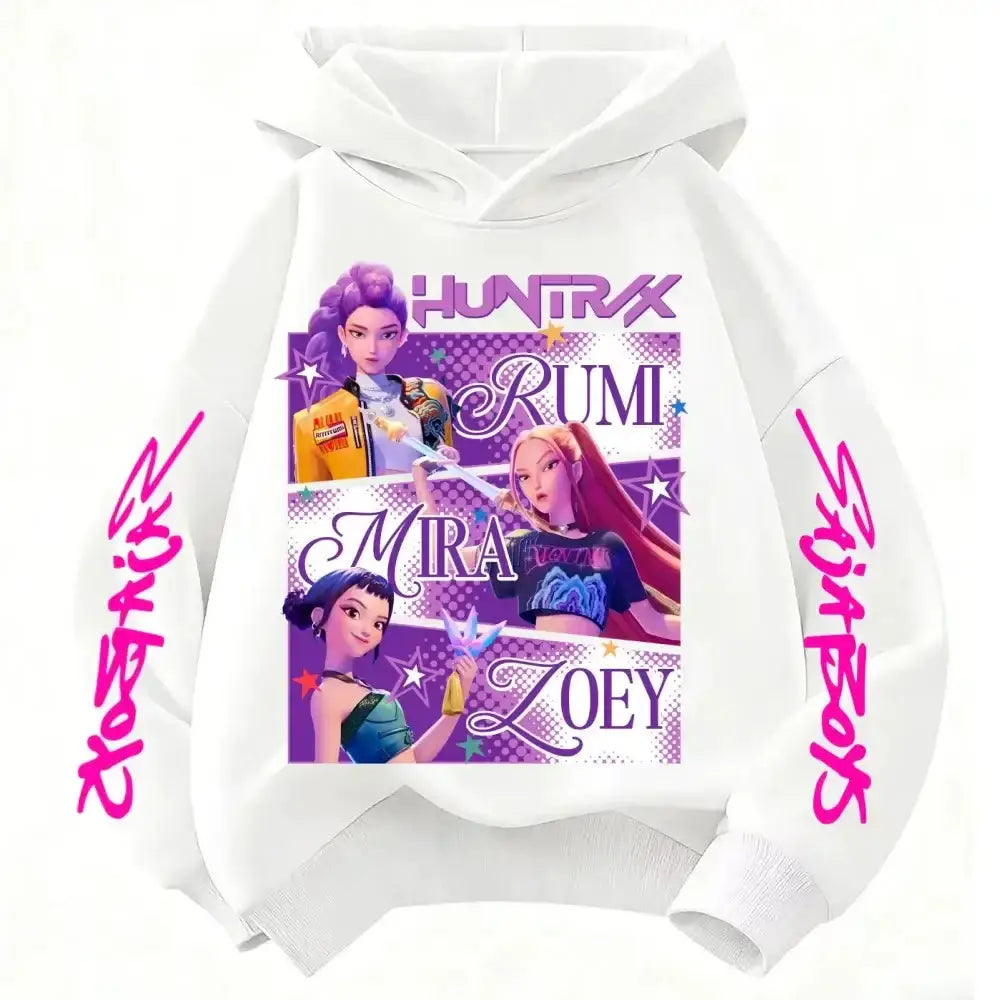 Kids KPop Demon Hunters hoodie by Infinite Visibility, featuring a stylish sweatshirt with graphic design and comfortable fit.