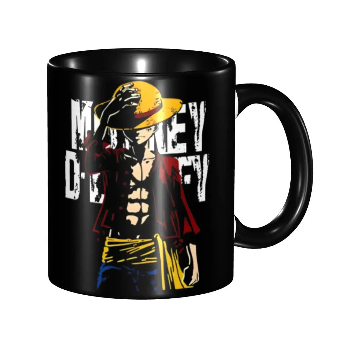 Cute anime mug featuring Monkey D. Luffy Gear Fifth design, perfect for kids, by Infinite Visibility.