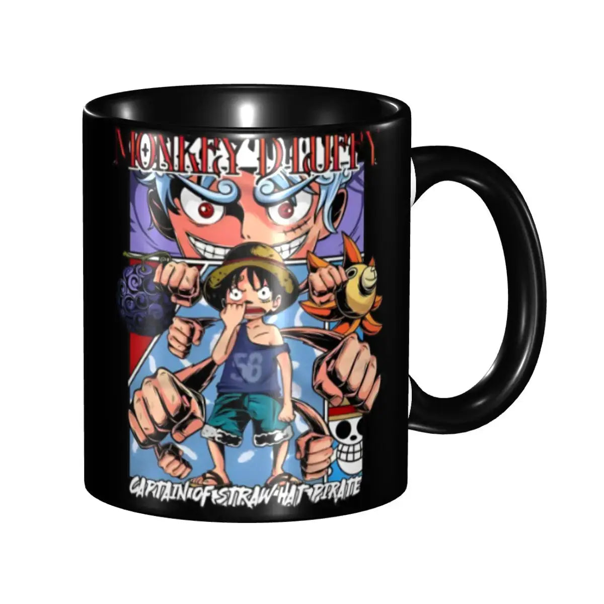 Cute Monkey D. Luffy Gear Fifth mug featuring anime design, perfect for kids and fans of the popular One Piece character.
