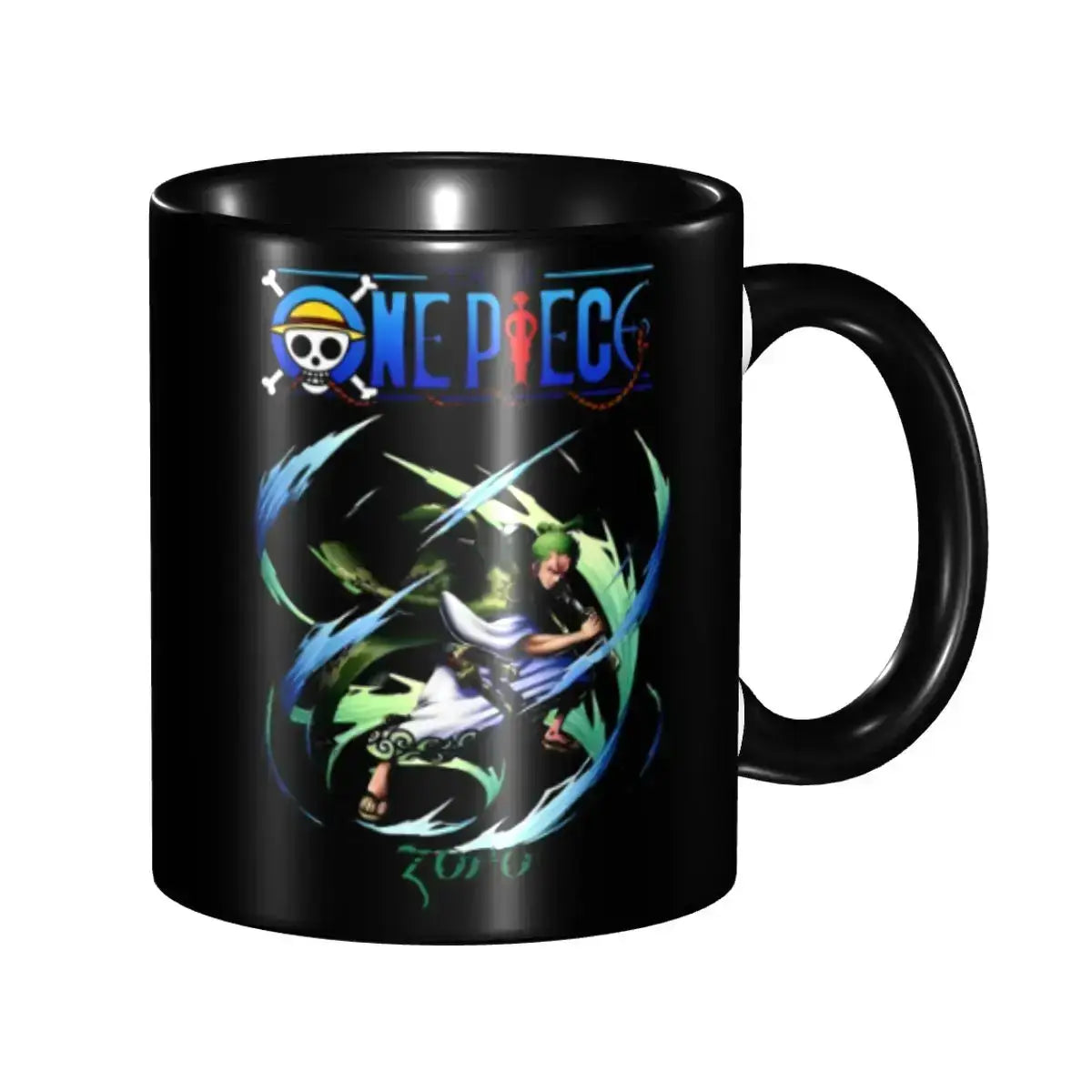 Funny Monkey D Luffy quotes mug from One Piece, featuring vibrant design and character image, perfect for kids and anime fans.