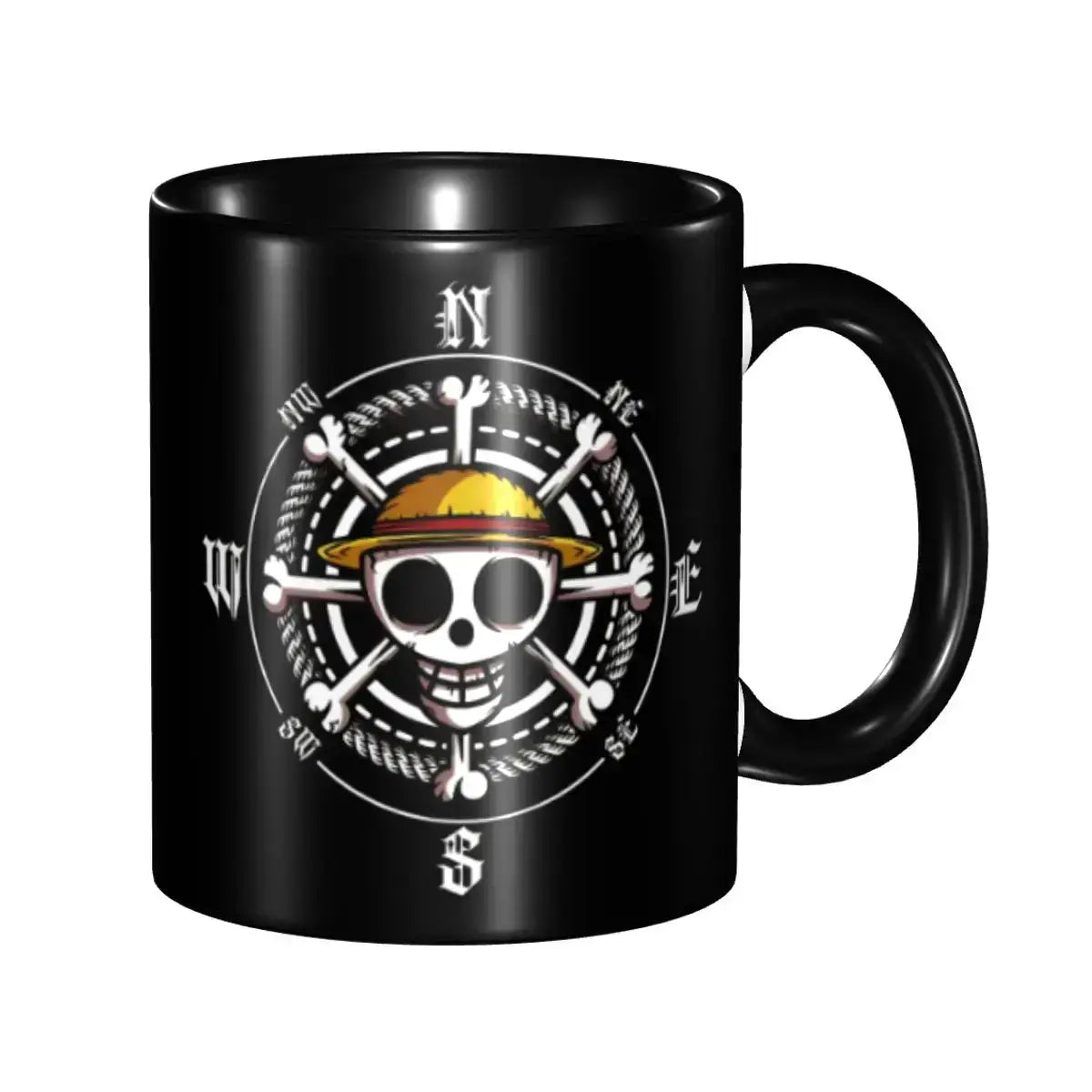 Infinite Visibility Monkey D Luffy Quotes One Piece mug featuring a colorful illustration of Luffy with fun text, perfect for kids.
