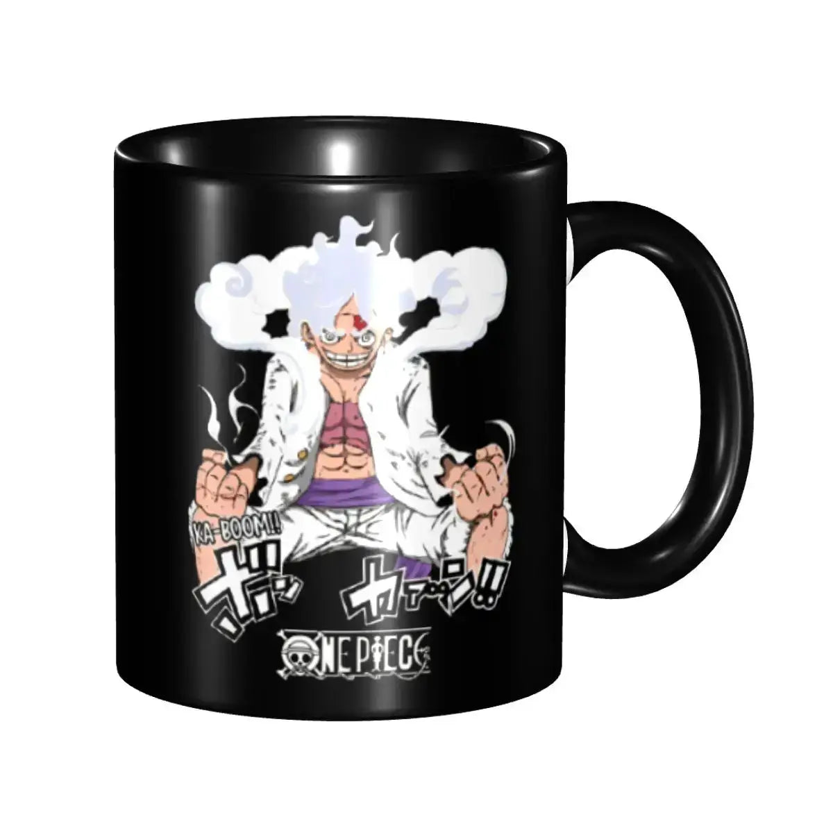 Infinite Visibility Monkey D. Luffy quotes One Piece mug with colorful design, perfect for kids and fans of the anime series.
