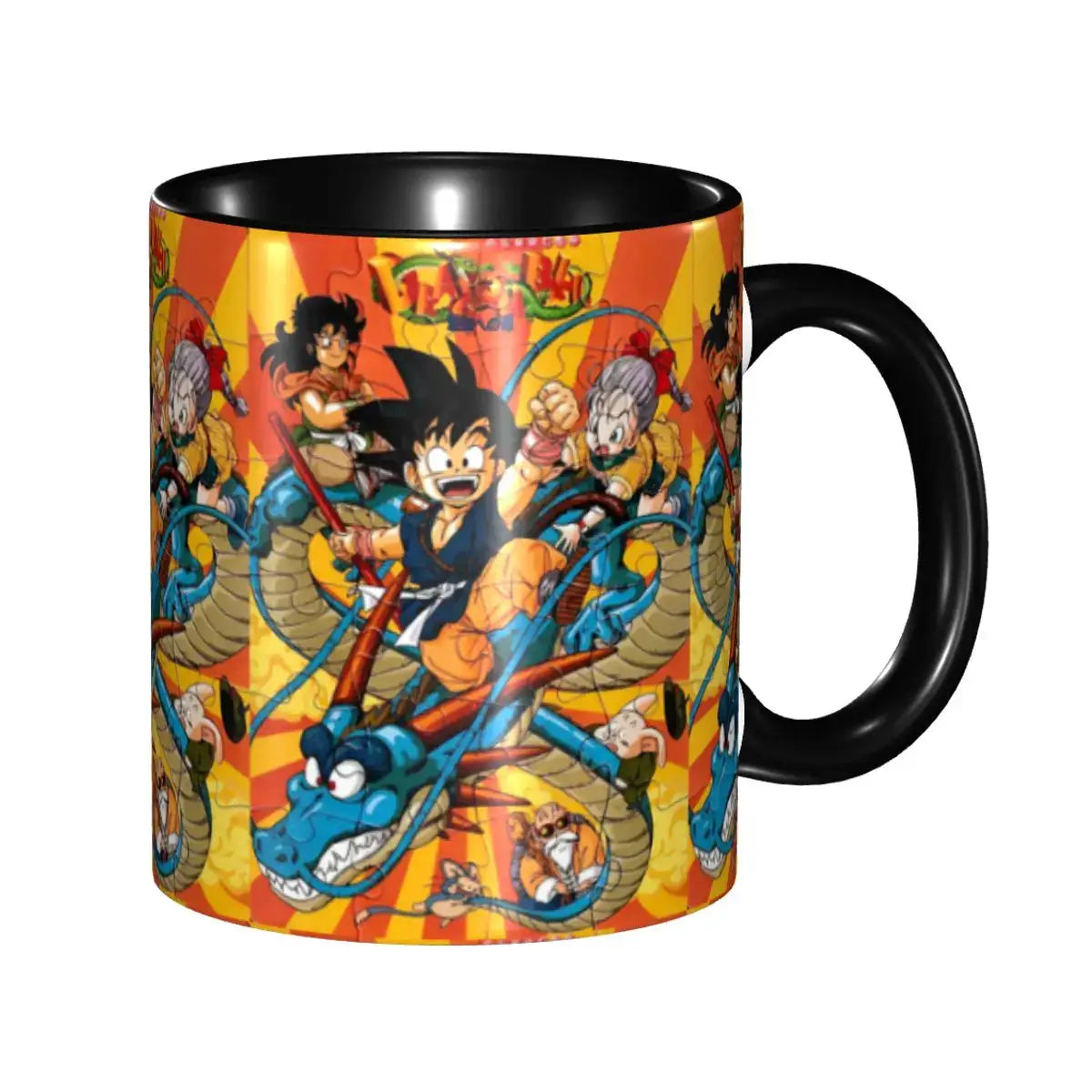 Anime Dragon Ball gift mug by Infinite Visibility featuring cartoon character design, perfect for kids to use as a water cup.