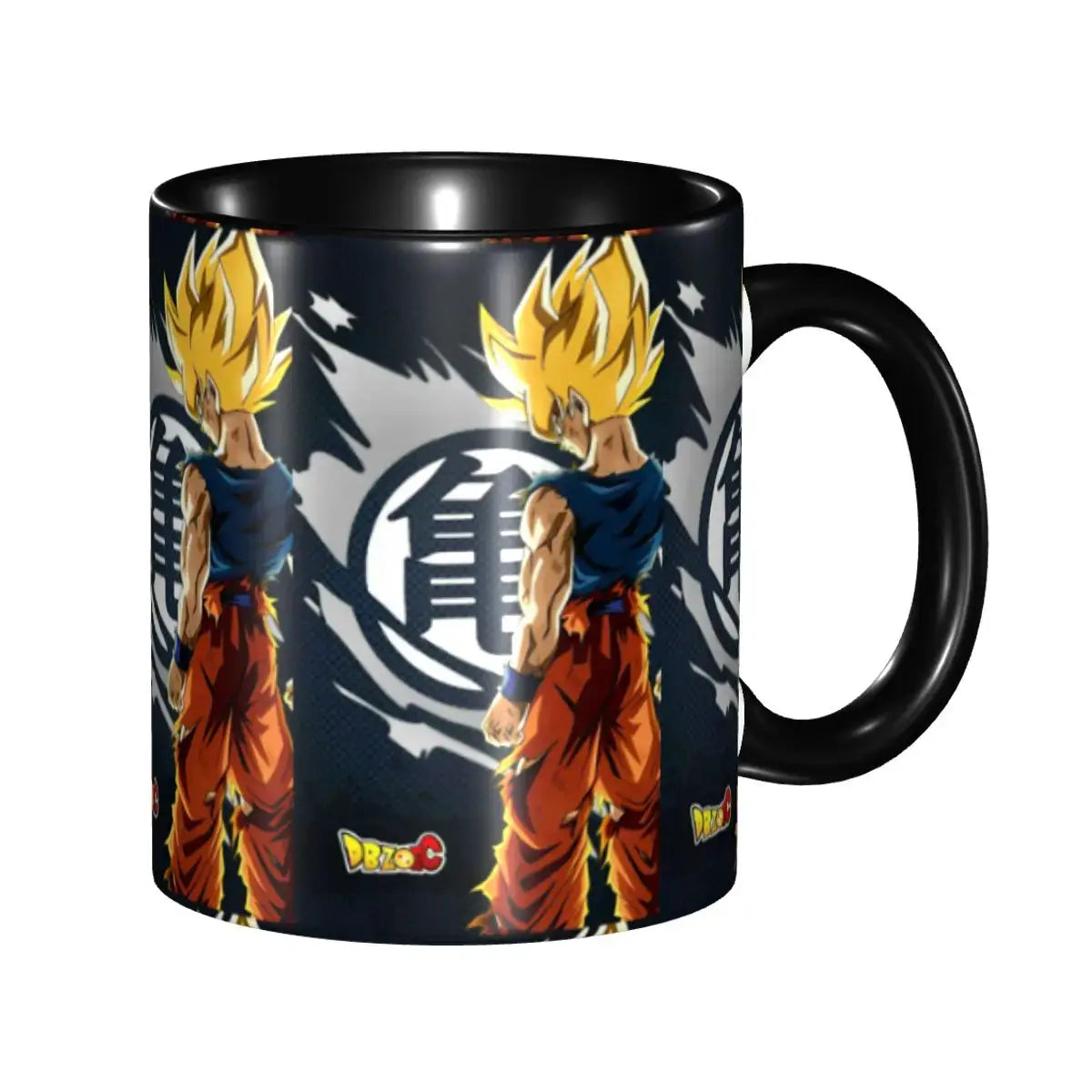 Anime Dragon Ball gift mug by Infinite Visibility, featuring colorful Dragon Ball cartoon design for kids.