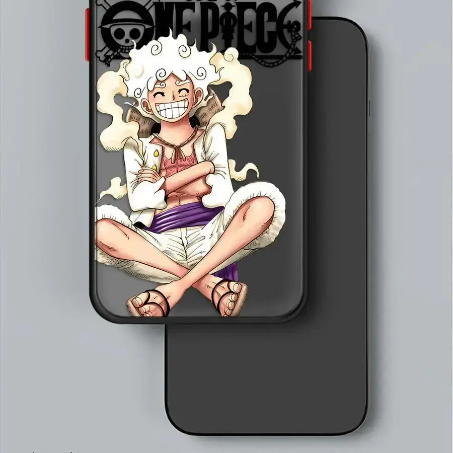 Matte iPhone case featuring Zoro and Luffy from One Piece, designed for Samsung Galaxy S8 model, by Infinite Visibility.