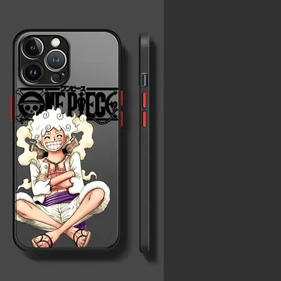 Matte iPhone case featuring Zoro and Luffy from One Piece, designed by Infinite Visibility for a stylish, protective phone cover.