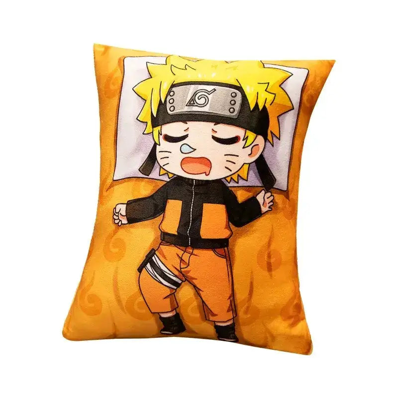 Naruto anime plush pillow featuring Kakashi and Naruto soft doll toys, colorful and cozy decorative pillows for fans