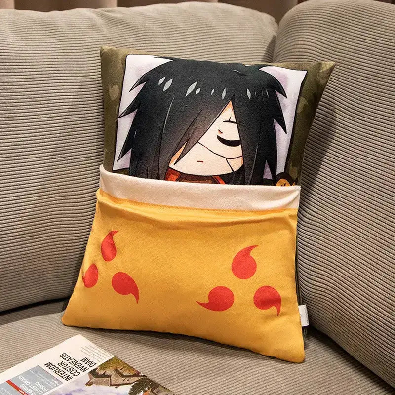 Naruto anime plush pillow featuring Kakashi and Naruto characters from Infinite Visibility, soft and cuddly doll toy.