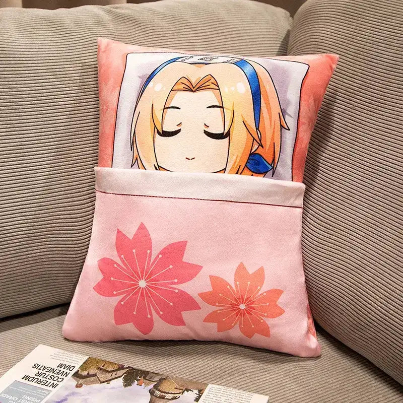 Naruto anime plush pillow featuring Kakashi and Naruto soft doll toys from Infinite Visibility, colorful and cozy for fans of the series.