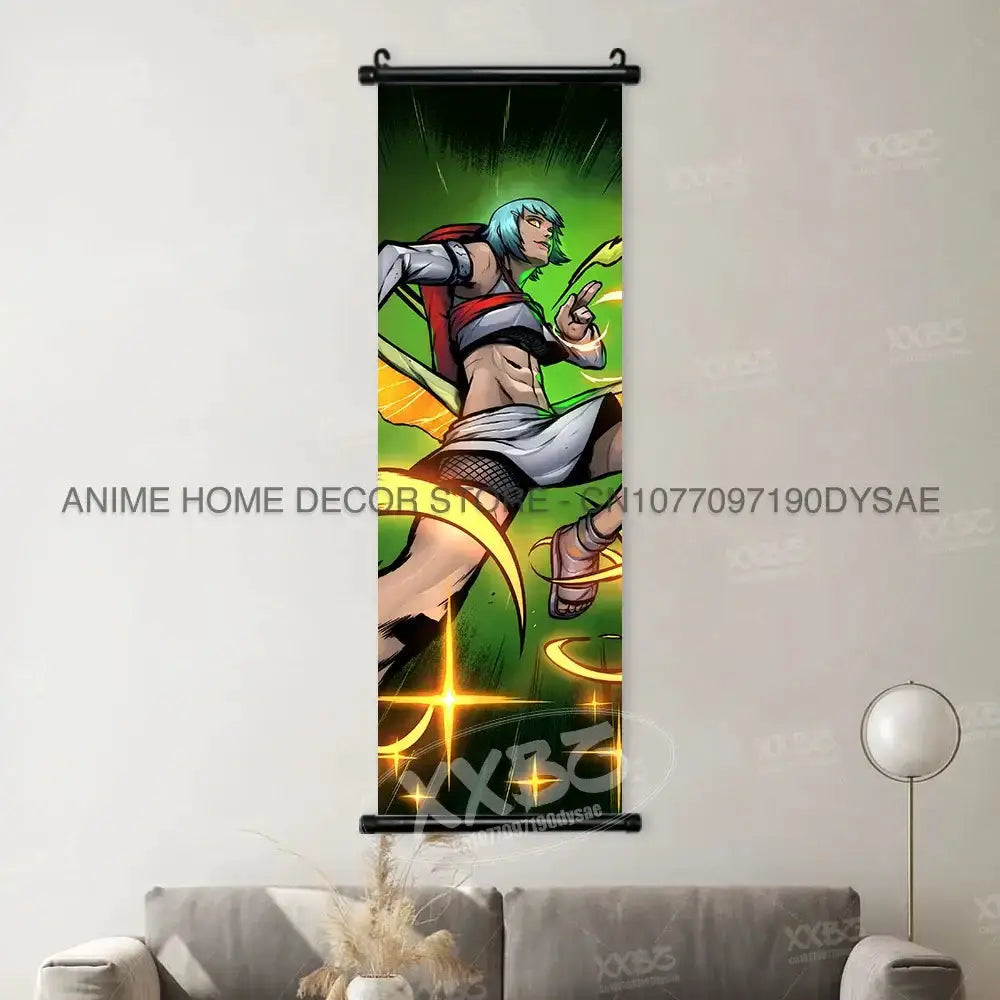 Naruto anime poster featuring vibrant wall art decor, hanging scroll style, from Infinite Visibility with dynamic character design.