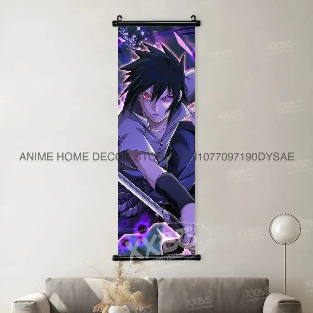 Naruto anime poster by Infinite Visibility, hanging scroll wall art featuring vibrant Naruto character illustration.