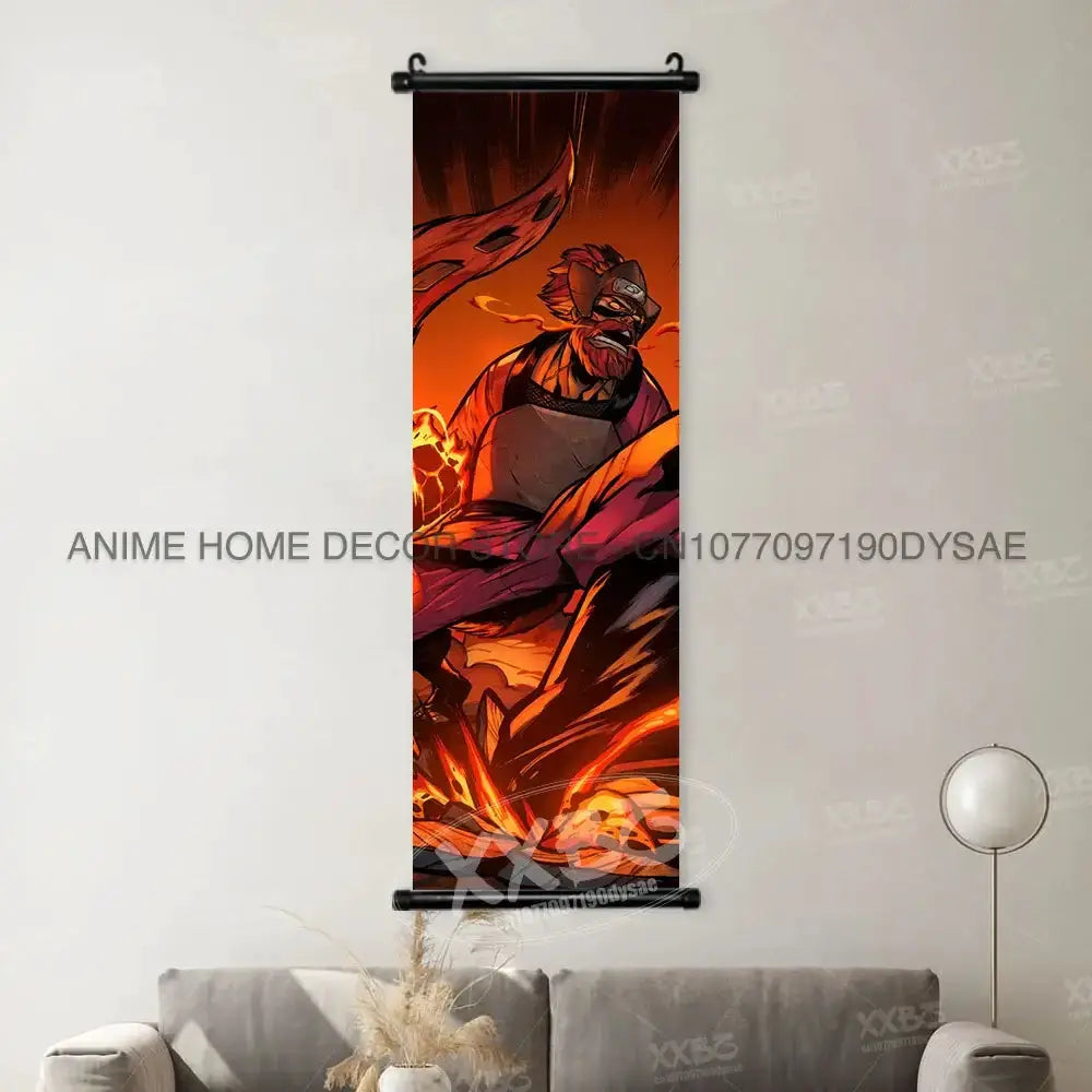 Naruto anime poster hanging scroll wall art decor featuring vibrant character illustration from Infinite Visibility.
