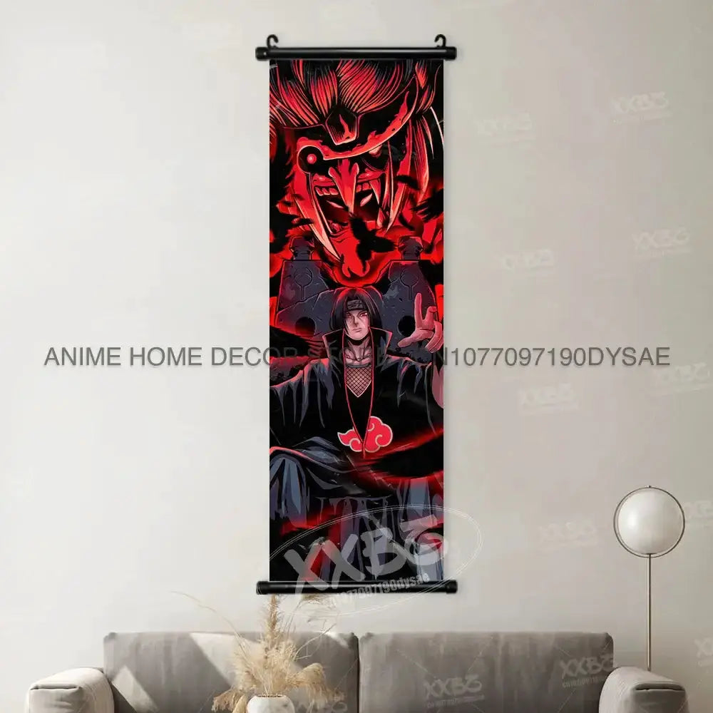 Naruto anime poster by Infinite Visibility featuring vibrant wall art and hanging scroll design for anime decor.