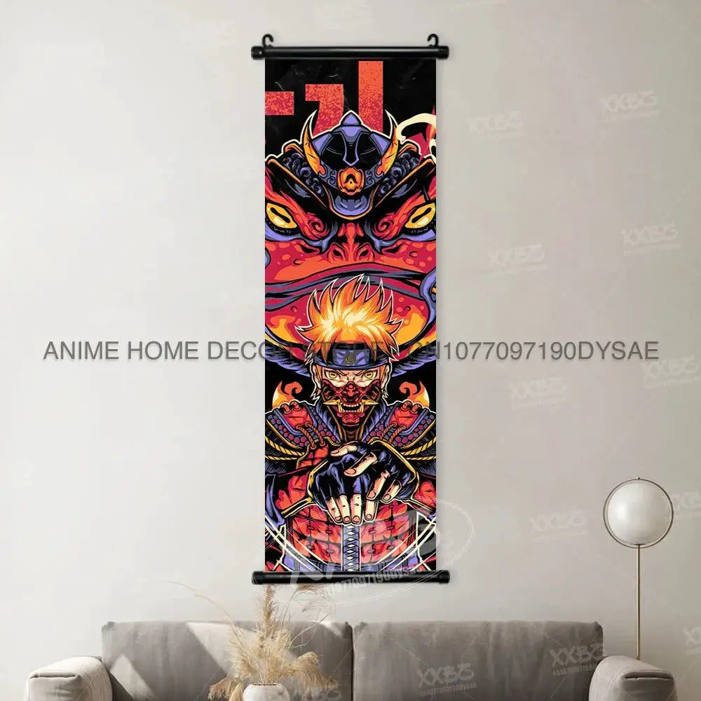 Uzumaki Naruto posters featuring Sasuke and Madara wall art scroll, perfect for Naruto anime fans and wall decor.