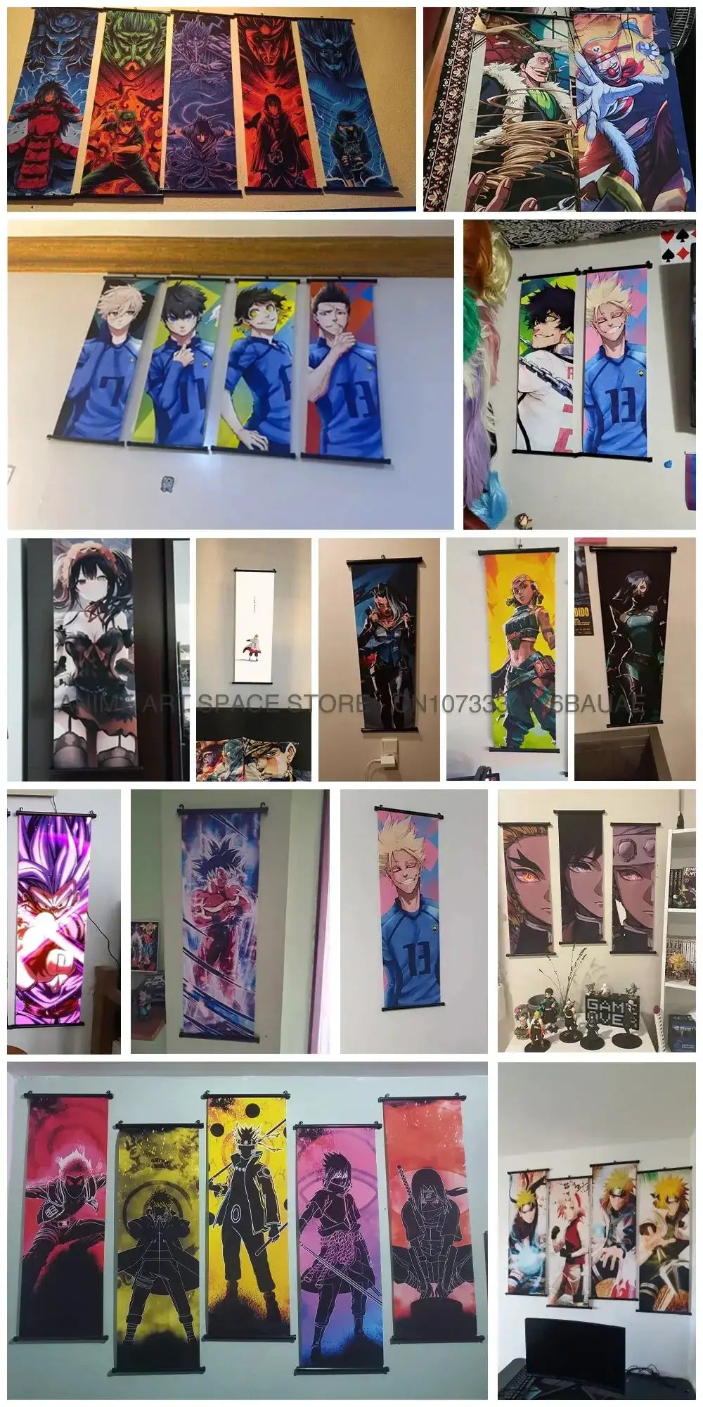 One Piece hanging poster featuring Luffy, Ace, and Sabo wall art from Infinite Visibility, showcasing vibrant anime characters.
