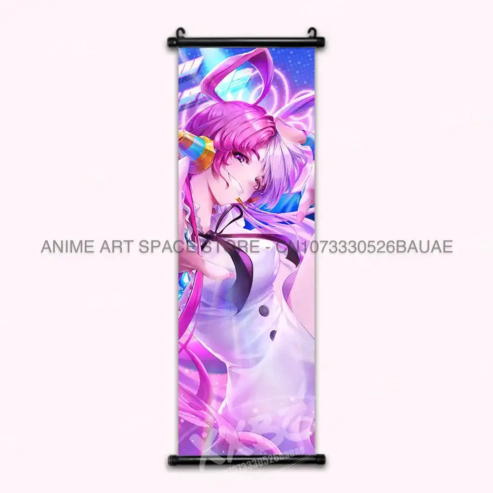 One Piece hanging poster featuring Luffy, Ace, Sabo, and Shanks wall art by Infinite Visibility, vibrant anime character illustration.
