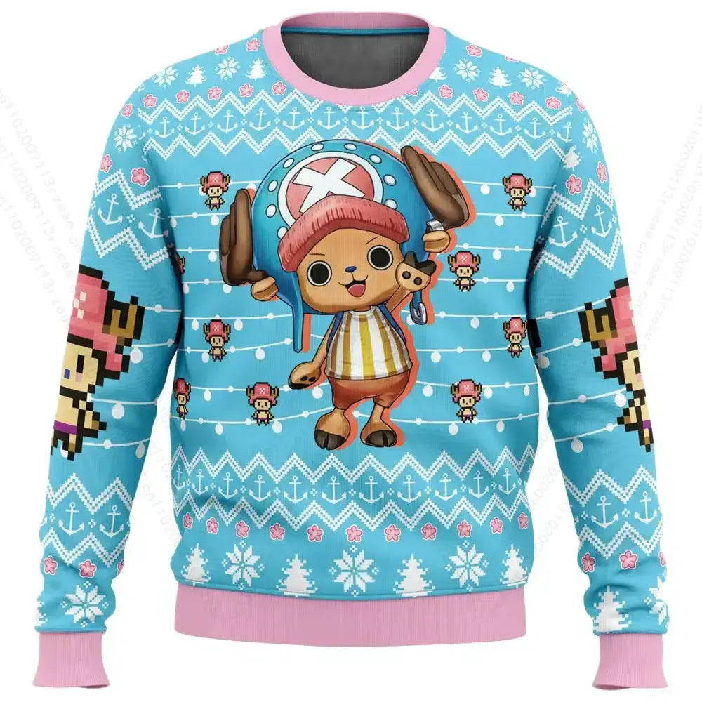Infinite Visibility Tony Tony Chopper sweatshirt, round neck pullover featuring Chopper from One Piece, soft fabric and relaxed fit.