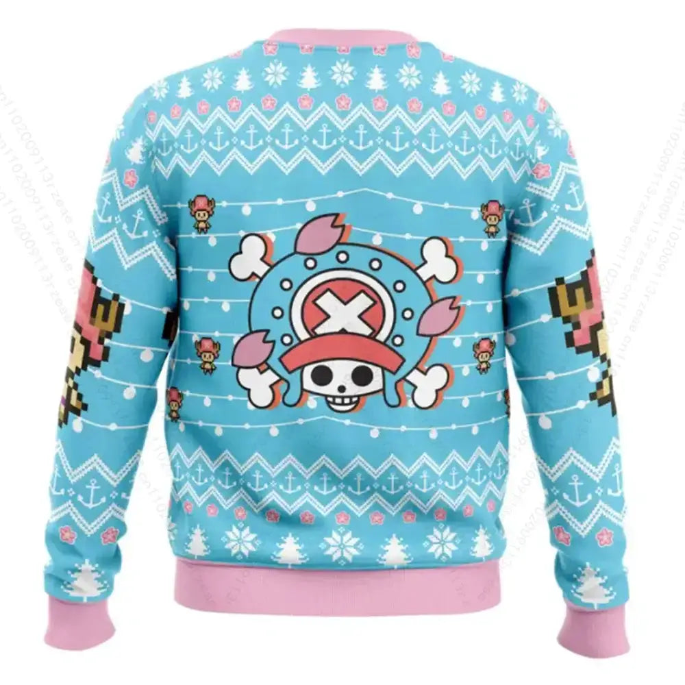 Infinite Visibility Tony Tony Chopper sweatshirt, round neck pullover featuring Chopper character from One Piece, casual and comfortable design.