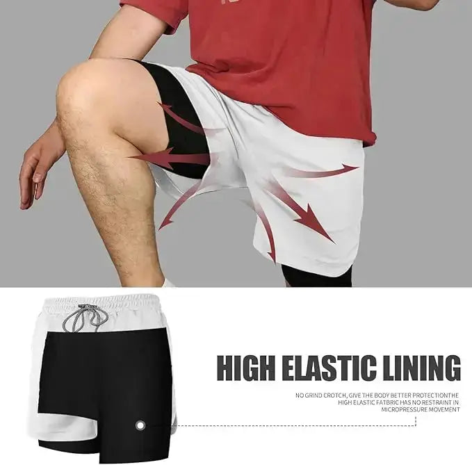 Infinite Visibility one-piece running shorts with straw hat design, gym shorts perfect for active wear and casual workouts.