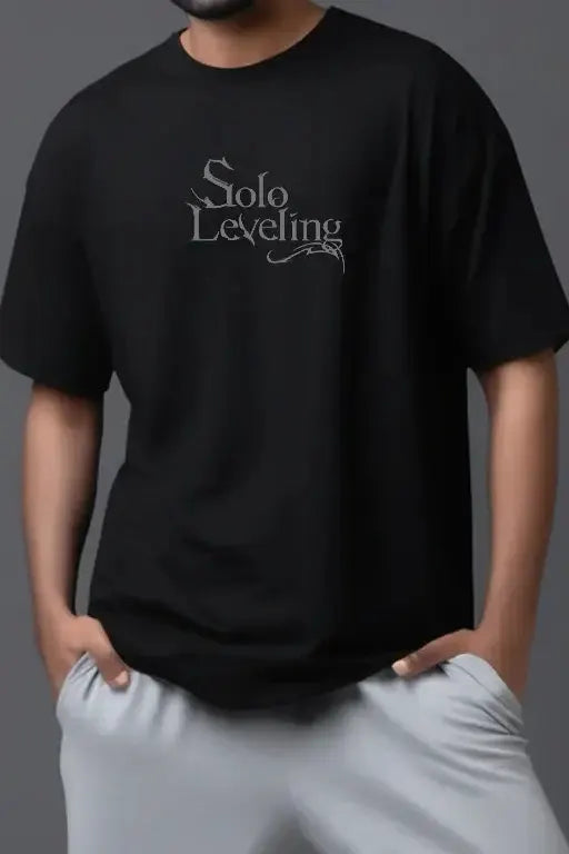 Oversized Solo Leveling Arise Y2K Hip Hop T-shirt by Infinite Visibility, featuring bold graphic design and relaxed fit.