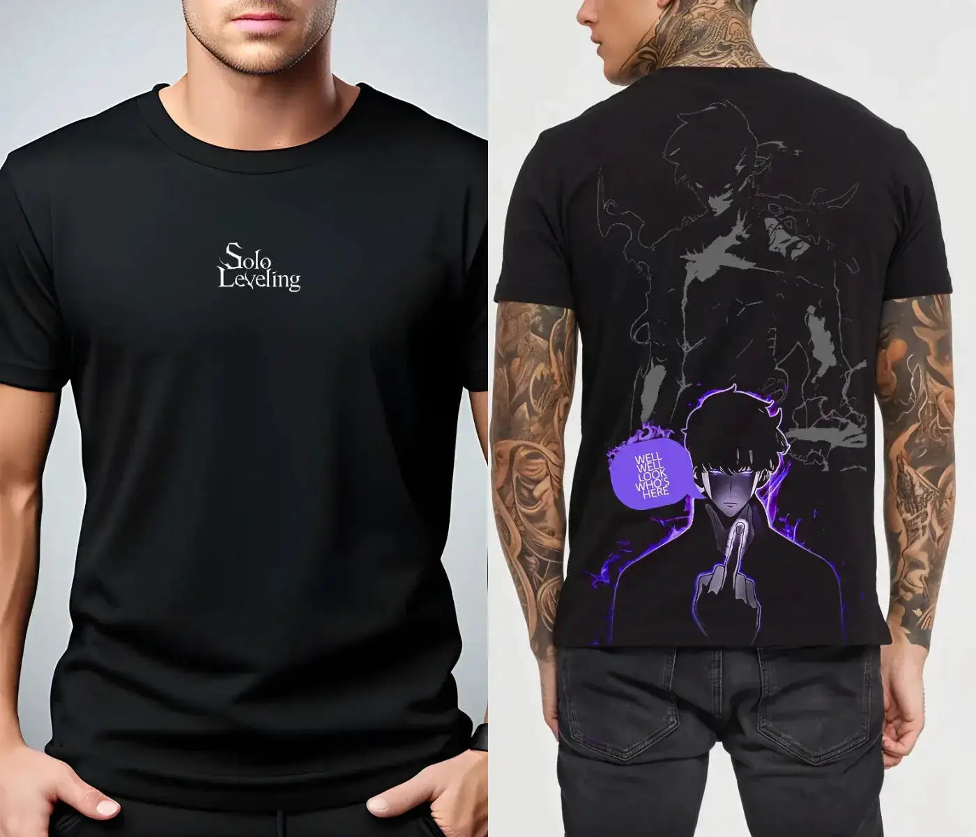 Oversized Solo Leveling Arise Y2K Hip Hop T-Shirt by Infinite Visibility featuring bold graphic design and relaxed fit.