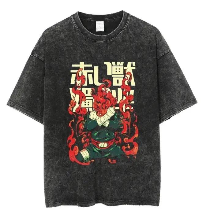 Uchiha Sasuke T-shirt from Infinite Visibility featuring a retro washed oversized anime tee with Sasuke's graphic design.
