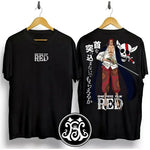 Casual summer anime T-shirt featuring One Piece Shanks design from Infinite Visibility, lightweight and comfortable for everyday wear.