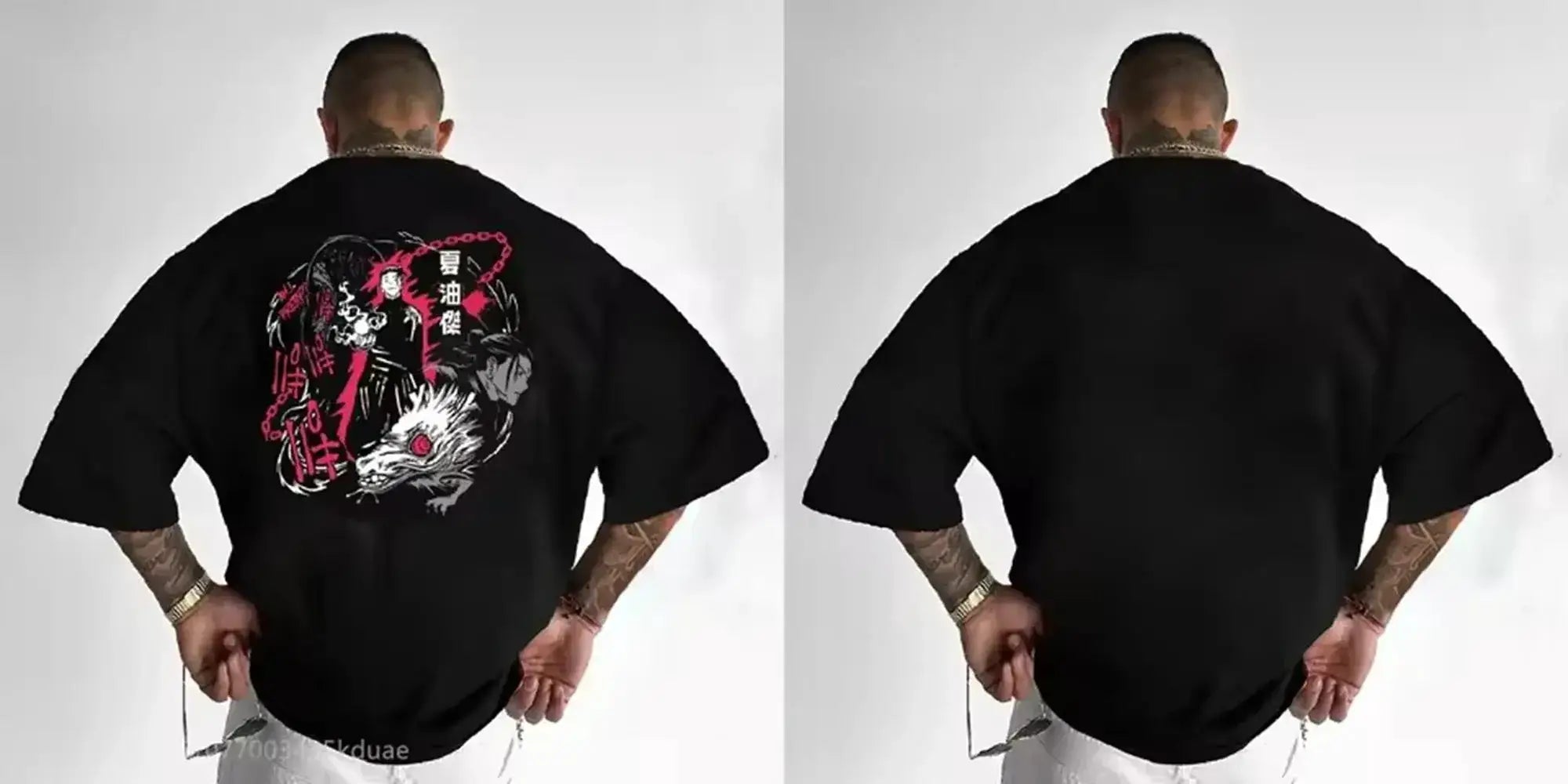 Men's Jujutsu Kaisen T-Shirt with anime graphic design from Infinite Visibility, featuring vibrant character artwork on a comfortable tee.