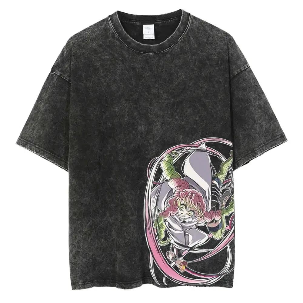 Demon Slayer Kamado Tanjirou graphic print T-shirt by Infinite Visibility, vintage style tee featuring Tanjirou's image and design.