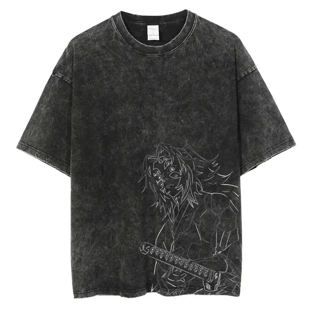 Demon Slayer Tanjirou graphic print T-shirt by Infinite Visibility, vintage style with Tanjirou's image from the anime series.