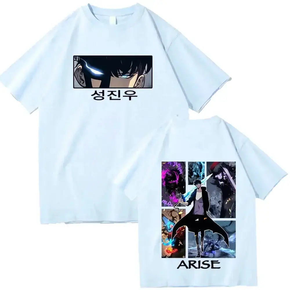 Infinite Visibility Solo Leveling T-Shirt 2025 hot anime Harajuku style, featuring bold graphic design and vibrant colors.